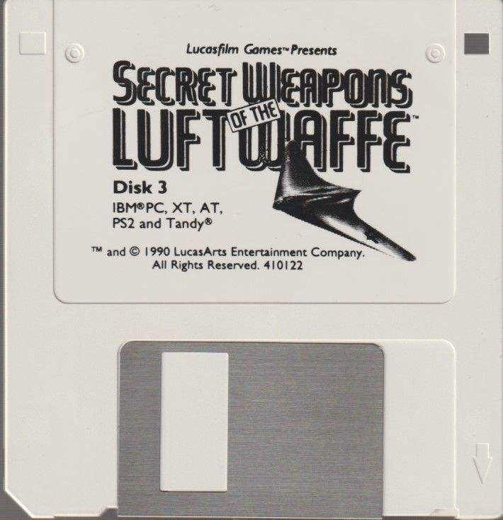 Media for Secret Weapons of the Luftwaffe (DOS) (U.S. Gold release): Disk 3