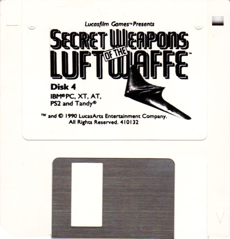 Media for Secret Weapons of the Luftwaffe (DOS) (U.S. Gold release): Disk 4