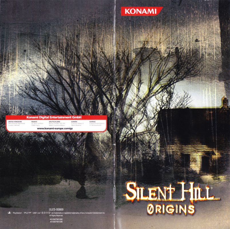 Silent Hill: 0rigins cover or packaging material - MobyGames