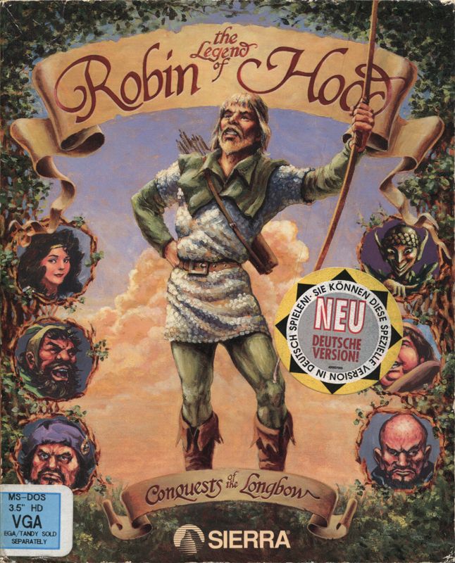 Front Cover for Conquests of the Longbow: The Legend of Robin Hood (DOS) (Fully localized 3.5'' Floppy VGA version)