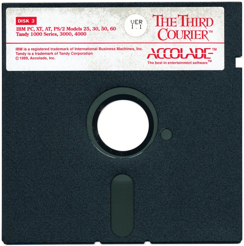 Media for The Third Courier (DOS) (5.25" Floppy Disk release (version 1.2)): Disk 3