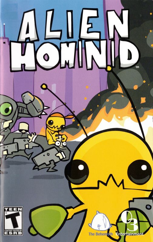 Manual for Alien Hominid (PlayStation 2): Front
