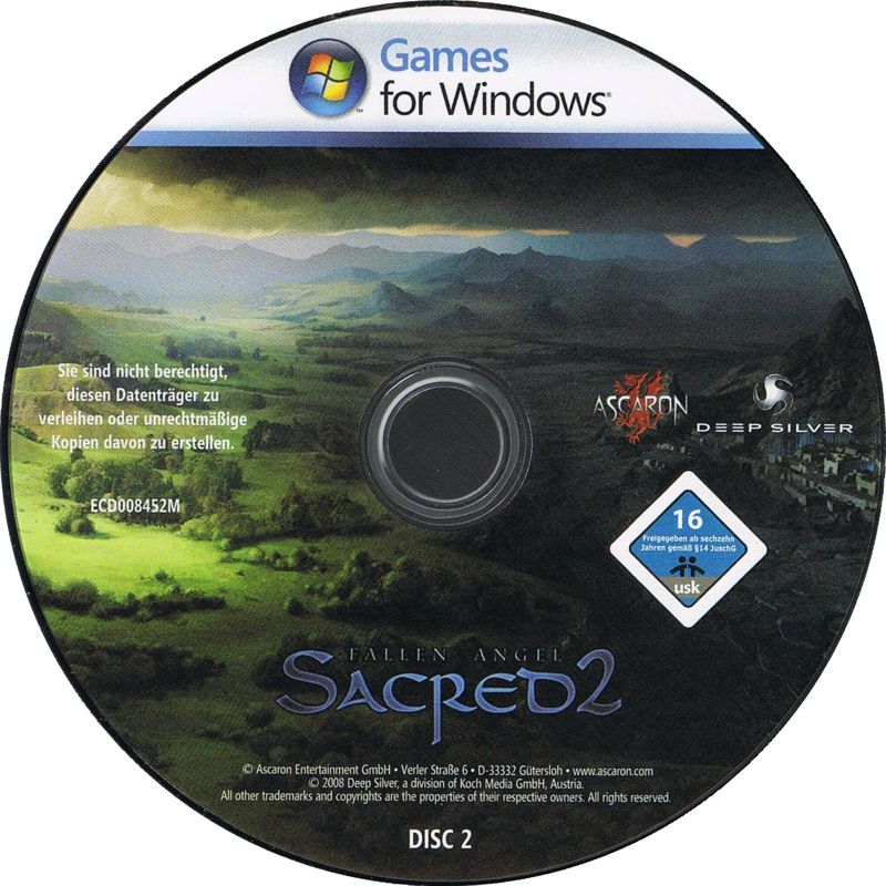 Media for Sacred 2: Fallen Angel (Windows): Disc 2