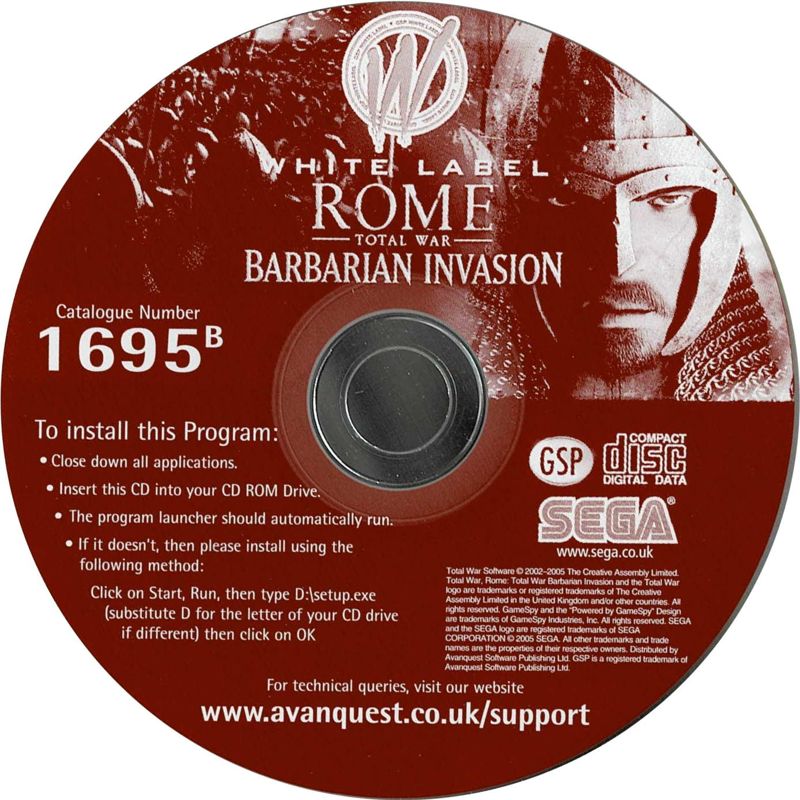 Media for Rome: Total War - Barbarian Invasion (Windows) (White Label release)
