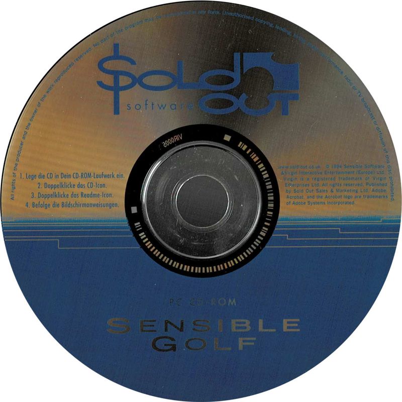 Media for Sensible Golf (DOS) (Sold Out Software release)