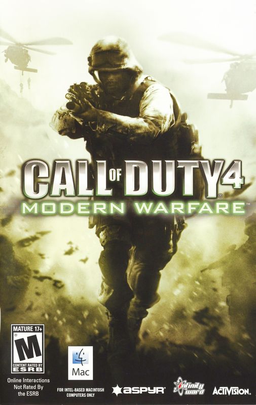 Manual for Call of Duty 4: Modern Warfare (Macintosh): Front