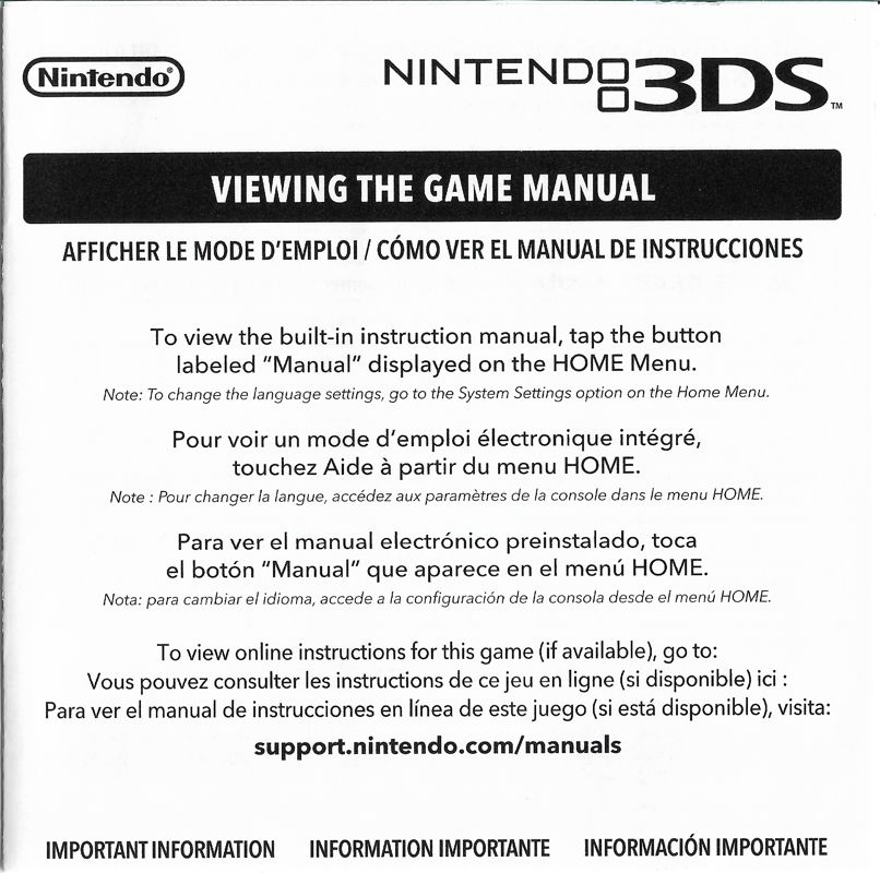 Manual for Super Mario Maker for Nintendo 3DS (Nintendo 3DS) (Nintendo Selects Release): Electronic Manual Front
