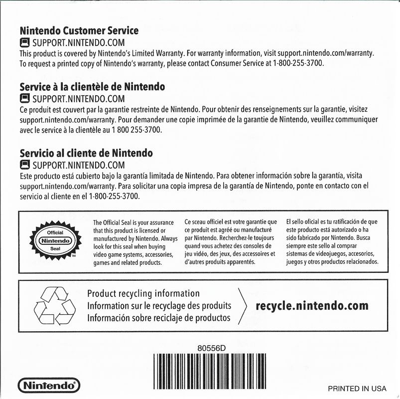 Manual for Super Mario Maker for Nintendo 3DS (Nintendo 3DS) (Nintendo Selects Release): Electronic Manual Back
