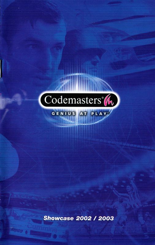Advertisement for LMA Manager 2003 (Xbox): Codemasters booklet - front