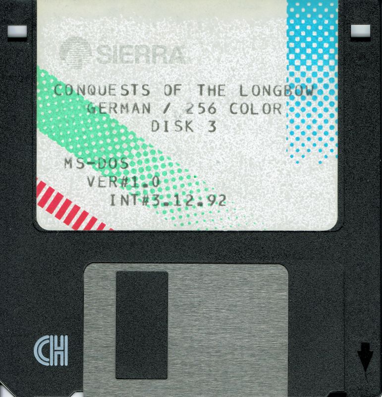 Media for Conquests of the Longbow: The Legend of Robin Hood (DOS) (Fully localized 3.5'' Floppy VGA version): Disk 3