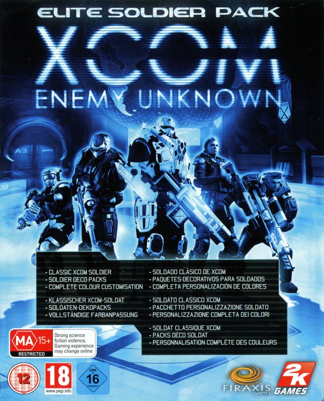 Extras for XCOM: Enemy Unknown (PlayStation 3): Elite soldier pack flyer - front