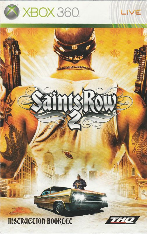 Manual for Saints Row 2 (Xbox 360) (Xbox 360 Classics release - UK import): Front