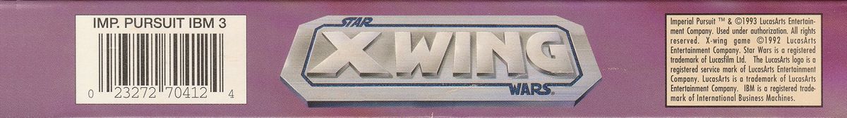 Spine/Sides for Star Wars: X-Wing - Imperial Pursuit (DOS): Bottom
