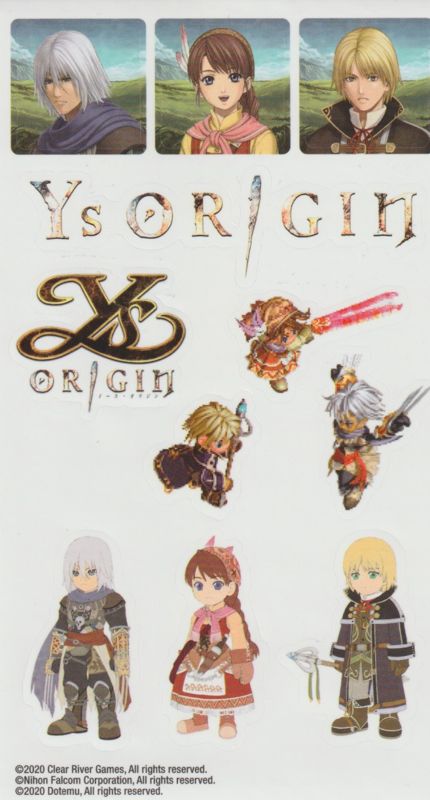 Extras for Ys: Origin (Collector's Edition) (Nintendo Switch) (Sleeved Cardboard Box): Stickers