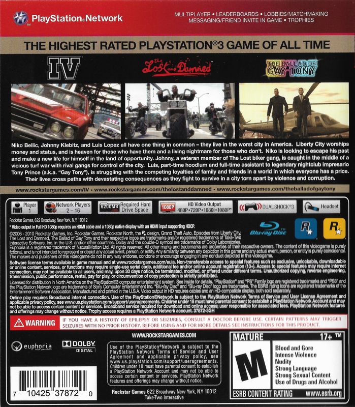 Grand Theft Auto IV & Episodes from Liberty City cover or packaging ...