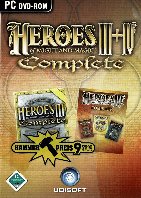 Front Cover for Heroes of Might and Magic III+IV: Complete (Windows) (Hammerpreis release)