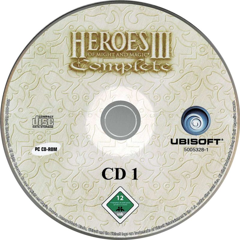 Media for Heroes of Might and Magic III+IV: Complete (Windows) (Hammerpreis release): Heroes of Might and Magic III: Complete - Disc 1