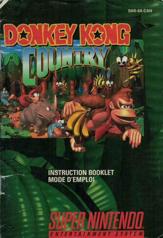 Manual for Donkey Kong Country (SNES): Front