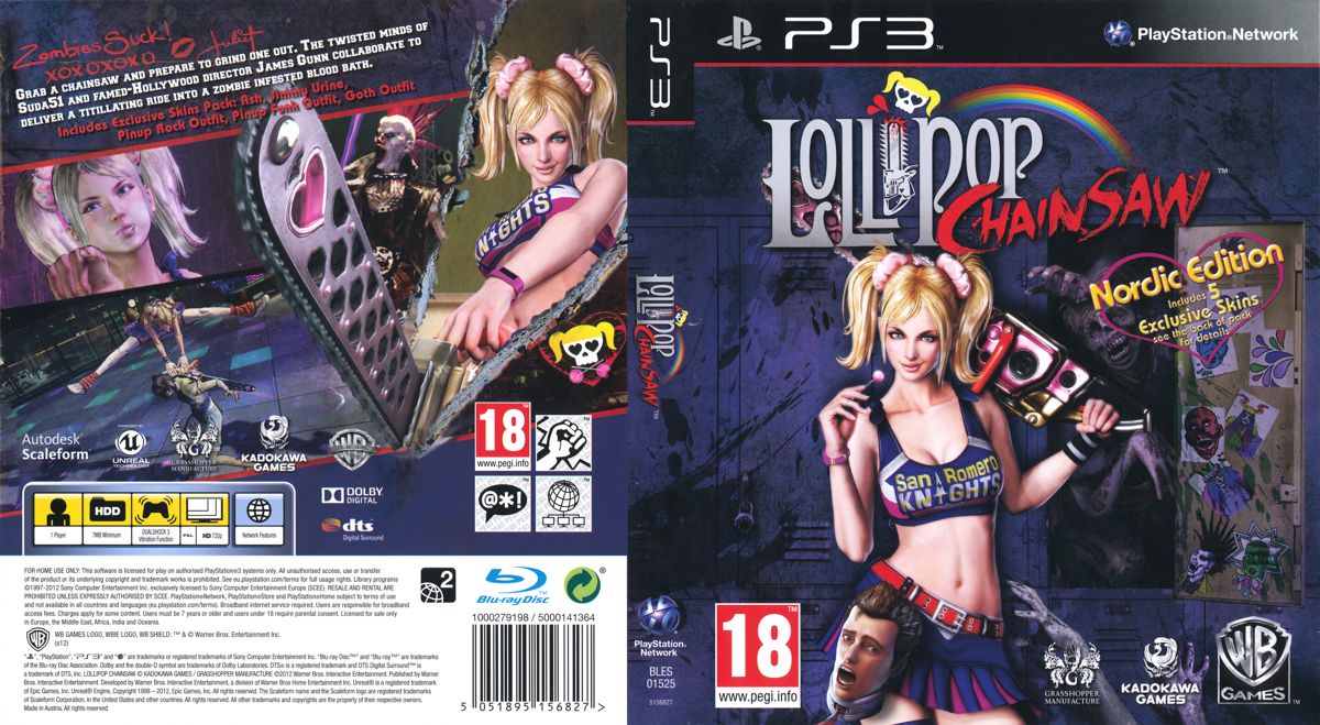 Full Cover for Lollipop Chainsaw (Nordic Edition) (PlayStation 3)