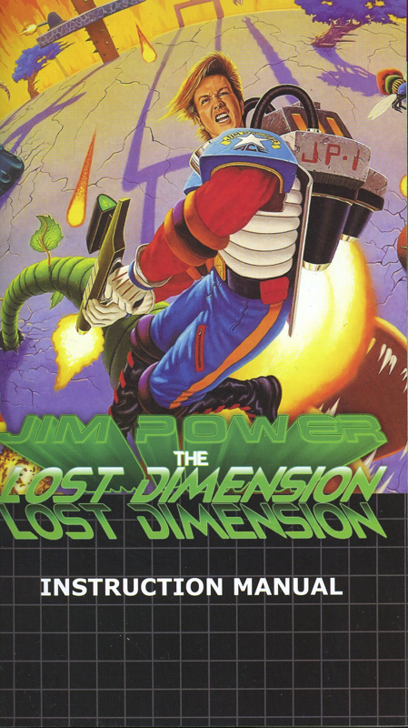 Manual for Jim Power: The Lost Dimension in 3D (Genesis): Front