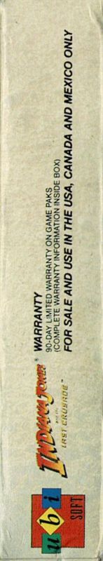 Spine/Sides for Indiana Jones and the Last Crusade: The Action Game (Game Boy): Right