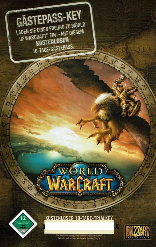 Extras for World of WarCraft: The Burning Crusade (Macintosh and Windows) (DVD release): Trial Key - Front