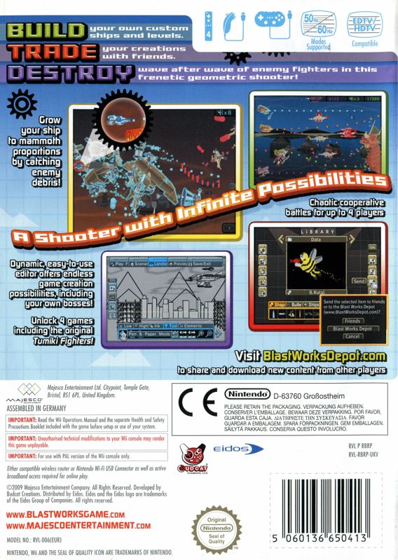 Back Cover for Blast Works: Build, Trade, Destroy (Wii)