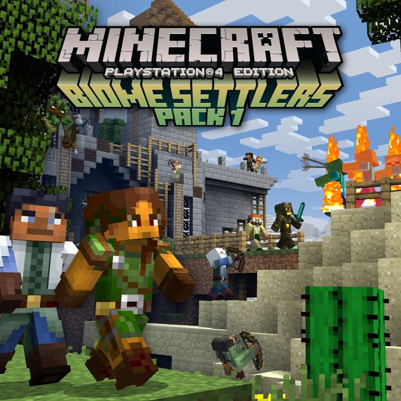 Front Cover for Minecraft: PlayStation 4 Edition - Minecraft Biome Settlers Skin Pack 1 (PlayStation 4) (PSN release)