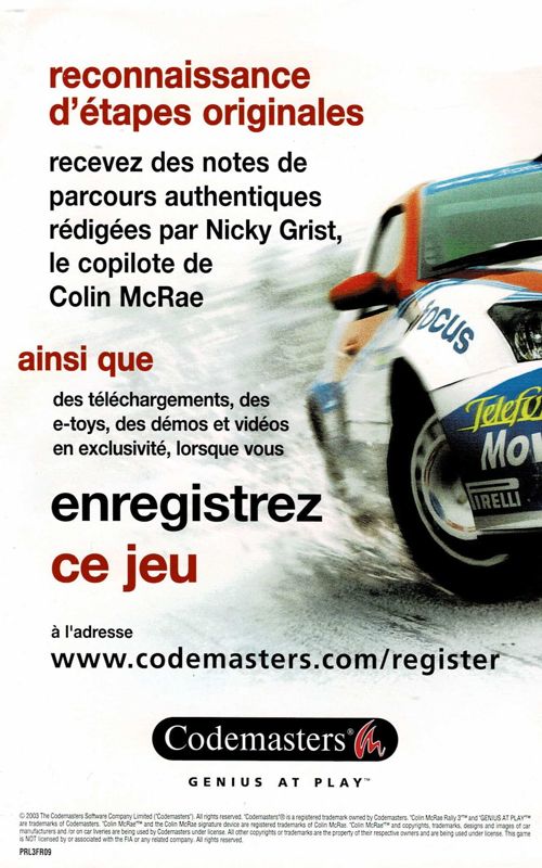 Advertisement for Colin McRae Rally 3 (Windows)