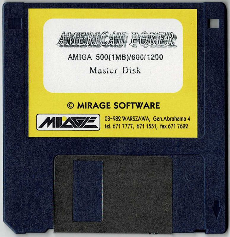 Media for American Poker (Amiga)