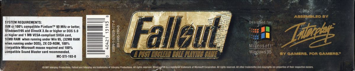 Spine/Sides for Fallout (Windows): Bottom