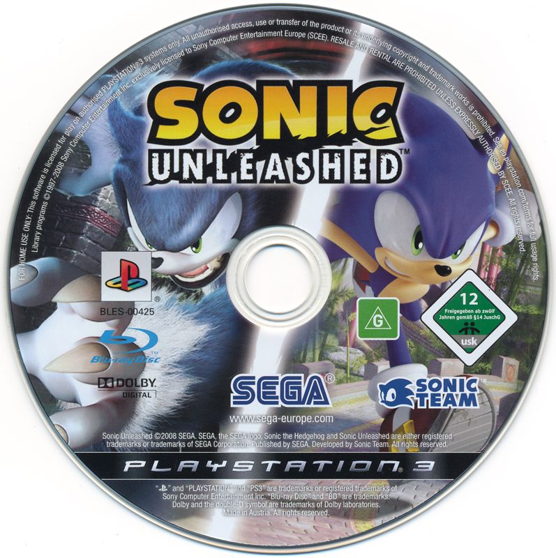 Media for Sonic Unleashed (PlayStation 3)