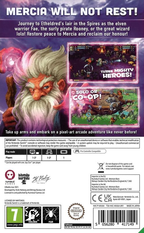 Back Cover for Battle Axe (Nintendo Switch)