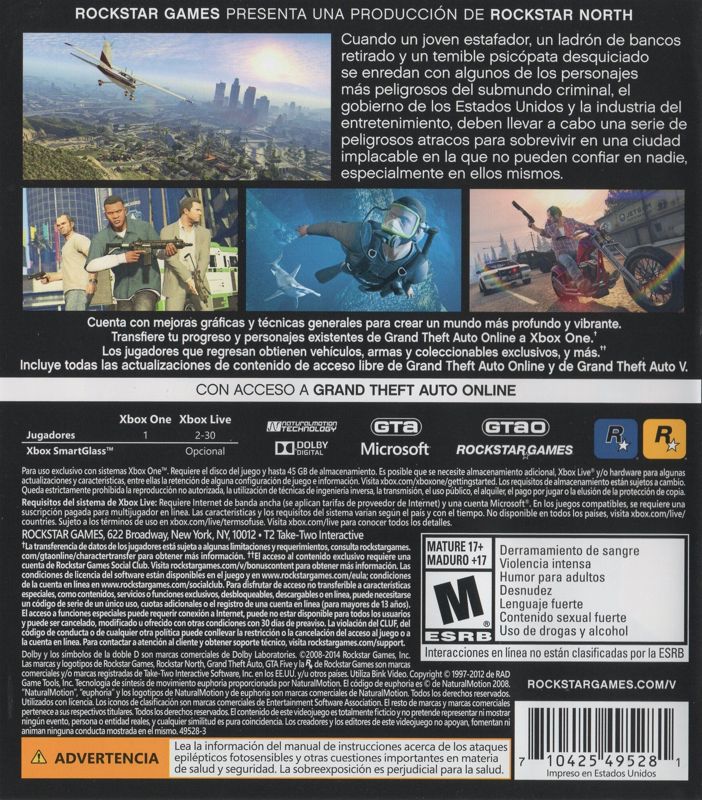 Grand Theft Auto V cover or packaging material - MobyGames