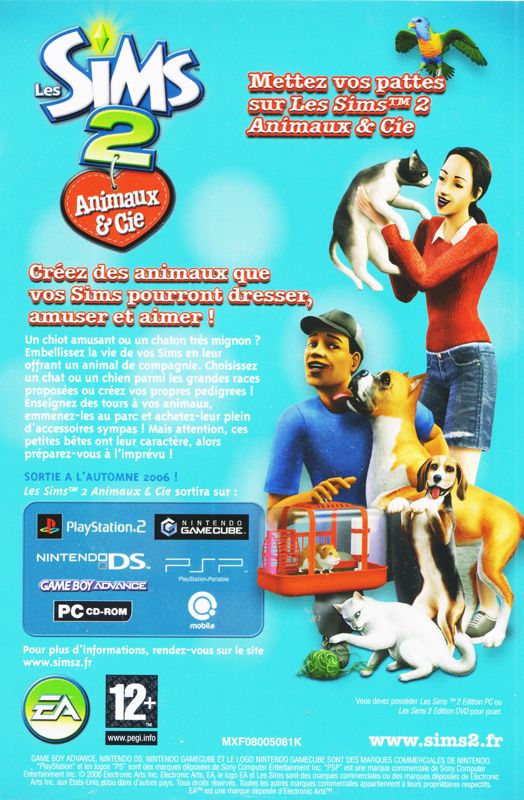 Advertisement for The Sims 2 (Windows) (DVD re-release (2006)): The Sims 2: Pets