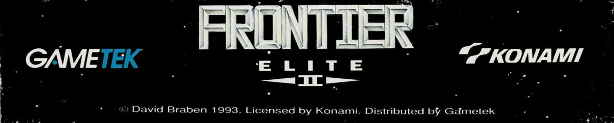 Spine/Sides for Frontier: Elite II (DOS): Bottom