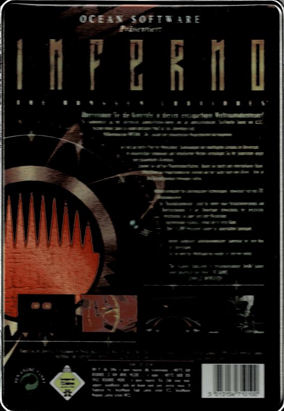 Back Cover for Inferno (DOS) (Bundle including TFX - Tin canister)