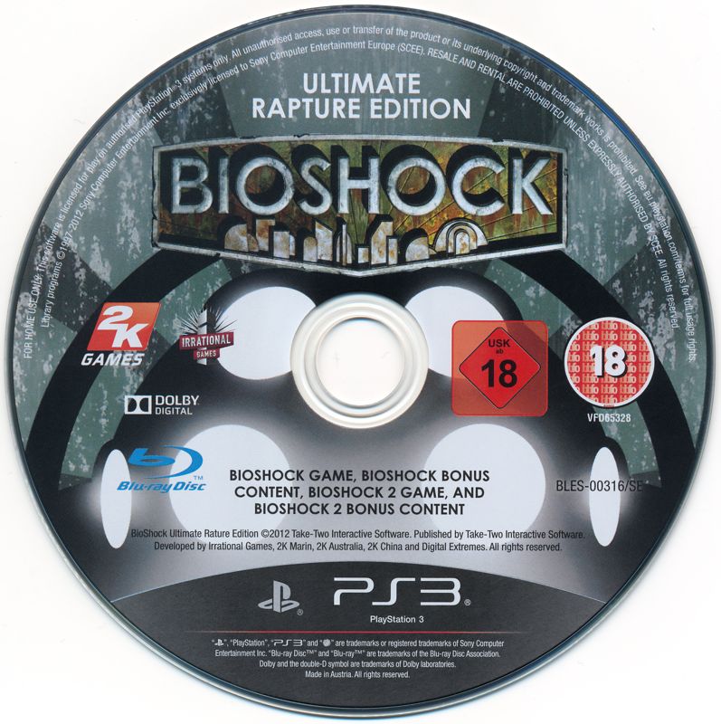 BioShock: Ultimate Rapture Edition cover or packaging material - MobyGames
