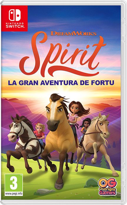 Front Cover for DreamWorks Spirit: Lucky's Big Adventure (Nintendo Switch) (download release)