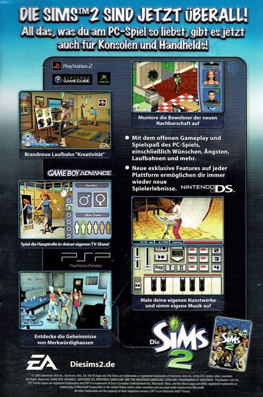 Advertisement for The Sims 2: Family Fun Stuff (Windows): Front