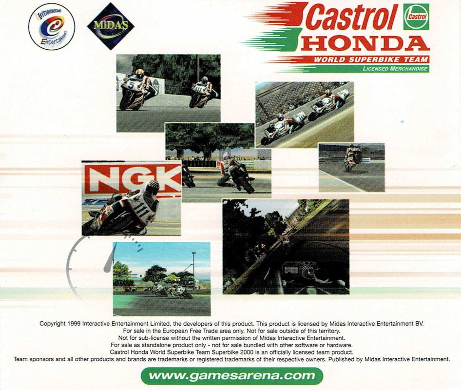 Other for Castrol Honda Superbike 2000 (Windows): Jewel Case - Back