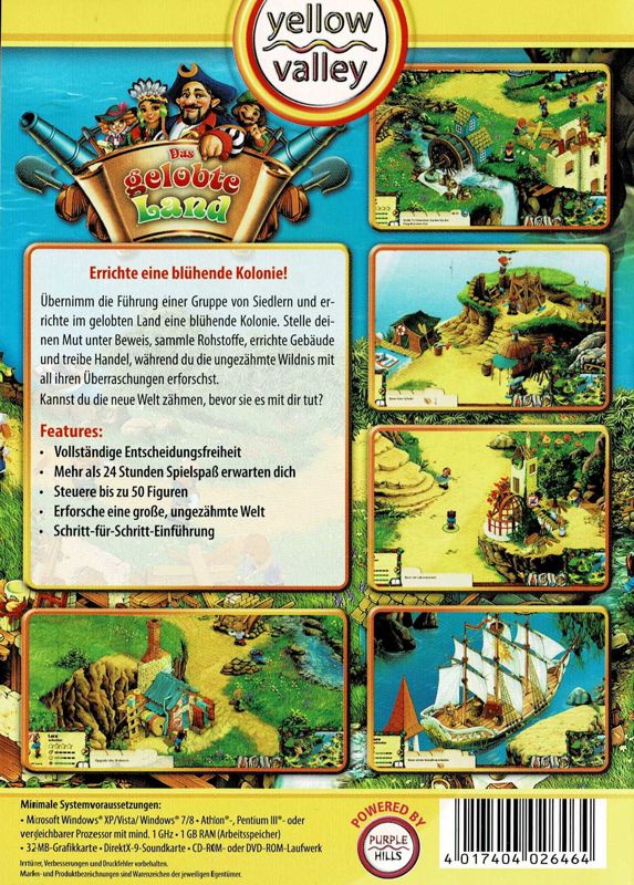 Back Cover for The Promised Land (Windows) (Yellow Valley release)