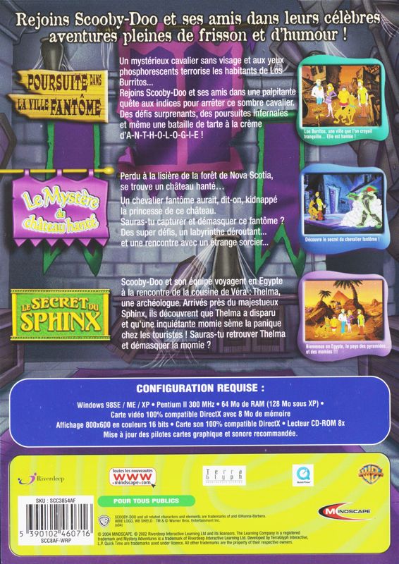Back Cover for Scooby-Doo!: Best Of - 3 Aventures (Windows)