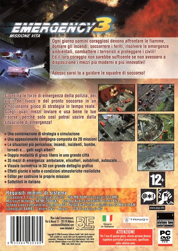 Back Cover for Emergency 3 (Windows)