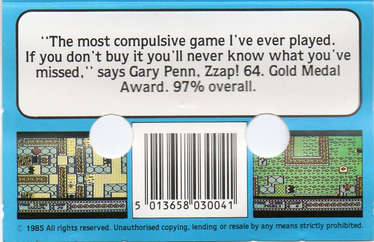 Back Cover for Bounder (Commodore 64)