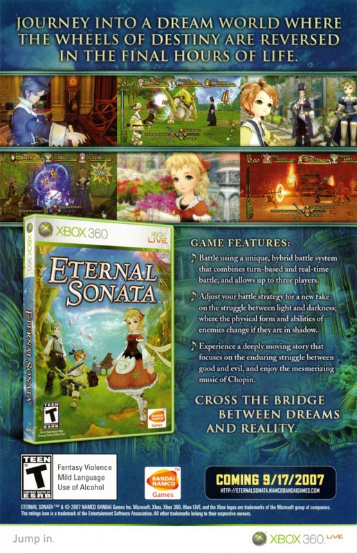 Advertisement for Blue Dragon (Xbox 360): Eternal Sonata - English