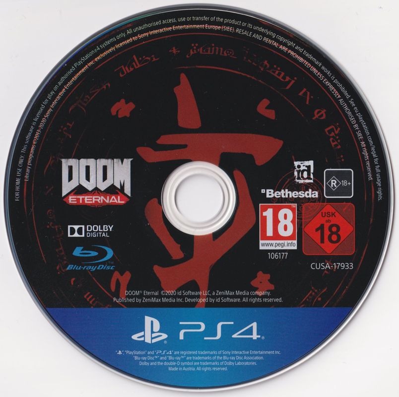 Media for Doom Eternal (PlayStation 4)