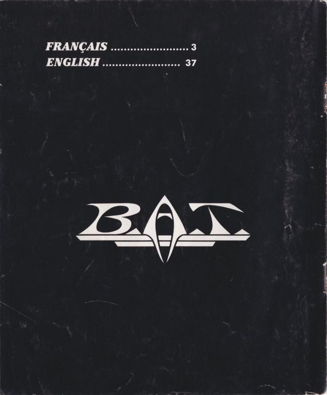 Manual for B.A.T. (DOS) (German EGA version): Back