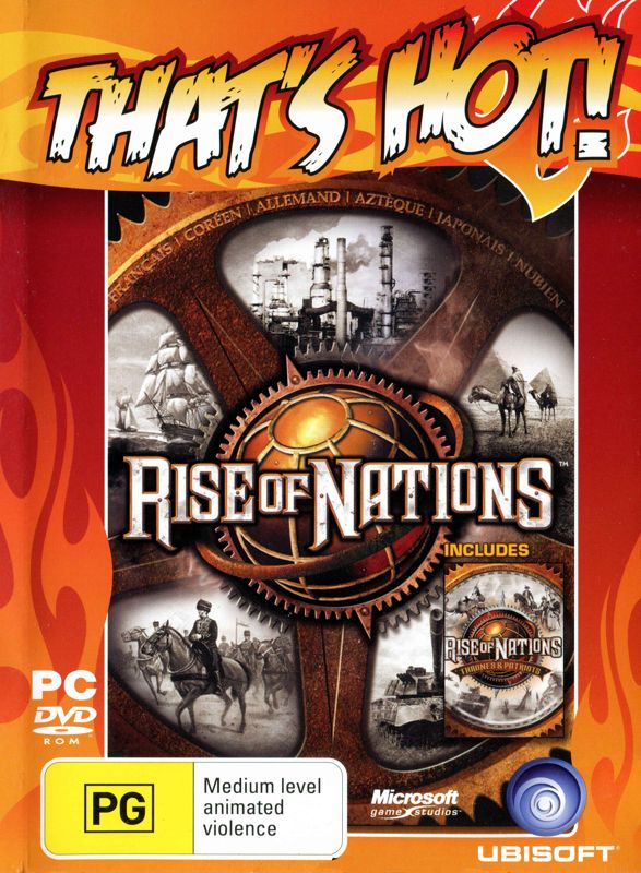 Front Cover for Rise of Nations: Gold Edition (Windows) (That's Hot! release)