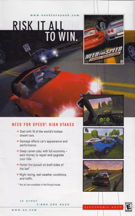 Need for Speed: High Stakes (Sony PlayStation 1, 1999) for sale online